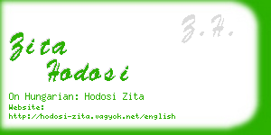 zita hodosi business card